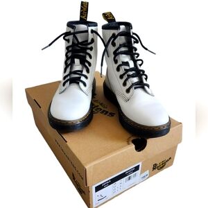 Dr. Martens Kids White and Black Boots